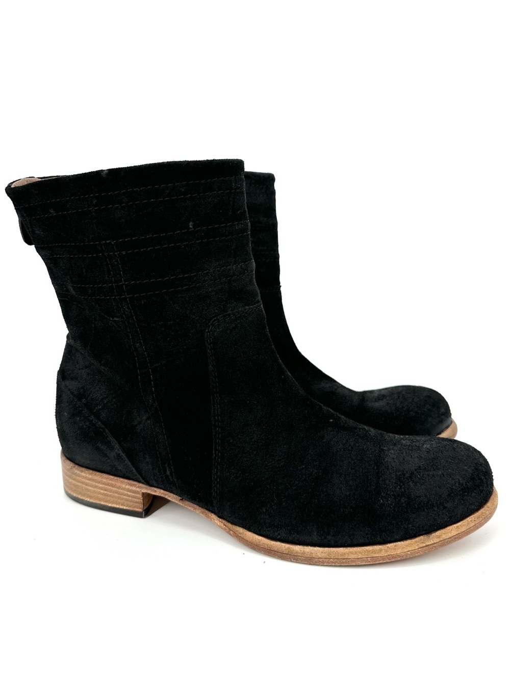 Alberto Fermani Black Suede Leather Boots